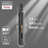 Deli Nusign NS063 Mini Utility Knife Office School Student 137mm Small Cutter SK5 Material Blade Color Knife Europe Style
