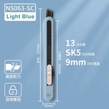 Deli Nusign NS063 Mini Utility Knife Office School Student 137mm Small Cutter SK5 Material Blade Color Knife Europe Style