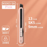 Deli Nusign NS063 Mini Utility Knife Office School Student 137mm Small Cutter SK5 Material Blade Color Knife Europe Style