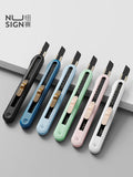 Deli Nusign NS063 Mini Utility Knife Office School Student 137mm Small Cutter SK5 Material Blade Color Knife Europe Style