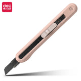 Deli Nusign NS063 Mini Utility Knife Office School Student 137mm Small Cutter SK5 Material Blade Color Knife Europe Style
