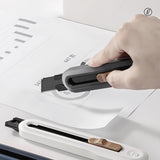 Deli Nusign Utility Knife High Carbon Big Size Paper Box Cutter With Blades 18MM ,Auto-Lock Design Art Supplies Sharp Cutting