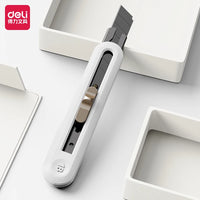 Deli Nusign Utility Knife High Carbon Big Size Paper Box Cutter With Blades 18MM ,Auto-Lock Design Art Supplies Sharp Cutting