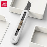 Deli Nusign Utility Knife High Carbon Big Size Paper Box Cutter With Blades 18MM ,Auto-Lock Design Art Supplies Sharp Cutting