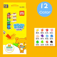 Deli Oil Painting Stick 12/18/24/36 Color Crayon 오일파스텔 Pastel Children Professional Drawing Graffiti Safe And Non-toxic Washable