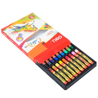 Deli Oil Pastel 12/18/24 Color School Crayons Creative Cartoon Round Shape Drawing Non-Toxic Kids Student Art Supplies