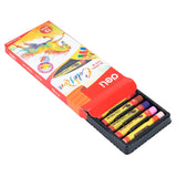 Deli Oil Pastel 12/18/24 Color School Crayons Creative Cartoon Round Shape Drawing Non-Toxic Kids Student Art Supplies