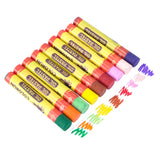 Deli Oil Pastel 12/18/24 Color School Crayons Creative Cartoon Round Shape Drawing Non-Toxic Kids Student Art Supplies
