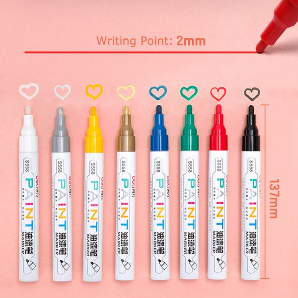 Deli Plumones Waterproof Posca Markers Pen Permanent Color Paint