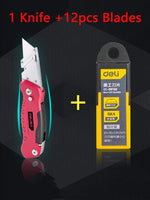 Deli Pocket Knife Box Cutter Heavy Duty Multi-function SK2 Stainless Steel taglierino professionale cuchillos Folding couteau