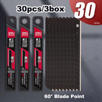 Deli Pocket Knife Box Cutter Utility Knife Retractable Blade 9mm нож for Home Office School Stationery Cut Paper Craft Knives