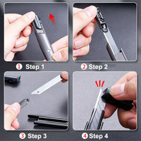 Deli Pocket Knife Box Cutter Utility Knife Retractable Blade 9mm нож for Home Office School Stationery Cut Paper Craft Knives