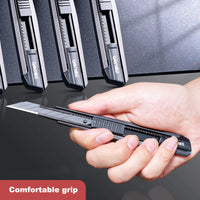 Deli Pocket Knife Box Cutter Utility Knife Retractable Blade 9mm нож for Home Office School Stationery Cut Paper Craft Knives