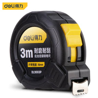 Deli Portable Thickened Tape Measure Retractable 3m Household Measuring Tape Automatic Locking Steel Tape Ruler Woodworking Tool