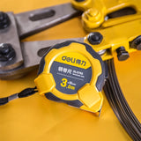 Deli Portable Thickened Tape Measure Retractable 3m Household Measuring Tape Automatic Locking Steel Tape Ruler Woodworking Tool