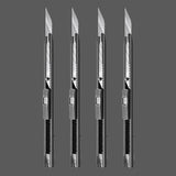 Deli Retractable Box Cutter 9mm 30 Degree Blade Utility Knife Carbon Steel Self-Locking Design Cutting Tools Wallpaper Carton