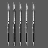 Deli Retractable Box Cutter 9mm 30 Degree Blade Utility Knife Carbon Steel Self-Locking Design Cutting Tools Wallpaper Carton