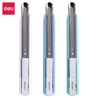 Deli Retractable Box Cutter Sharpness Utility Knife Cute Self-Locking Design нож Art Supplies School Office Stationery Accessori