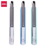 Deli Retractable Box Cutter Sharpness Utility Knife Cute Self-Locking Design нож Art Supplies School Office Stationery Accessori