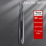 Deli Retractable Snap Off 18mm 9mm Wide Blade Utility Knife Box Cutter Art Knife,Auto Lock Carbon Steel Sharp Cutting Carton
