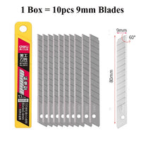 Deli Retractable Snap Off 18mm 9mm Wide Blade Utility Knife Box Cutter Art Knife,Auto Lock Carbon Steel Sharp Cutting Carton