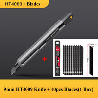 Deli Retractable Snap Off 18mm 9mm Wide Blade Utility Knife Box Cutter Art Knife,Auto Lock Carbon Steel Sharp Cutting Carton