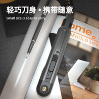 Deli Retractable Snap Off 18mm 9mm Wide Blade Utility Knife Box Cutter Art Knife,Auto Lock Carbon Steel Sharp Cutting Carton