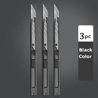 Deli Retractable Utility Knife Carbon Steel  Box Cutter 30°Small estilete profissional ferramenta Art Supplies Sharpness couteau