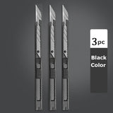 Deli Retractable Utility Knife Carbon Steel  Box Cutter 30°Small estilete profissional ferramenta Art Supplies Sharpness couteau