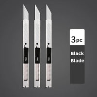 Deli Retractable Utility Knife Carbon Steel  Box Cutter 30°Small estilete profissional ferramenta Art Supplies Sharpness couteau