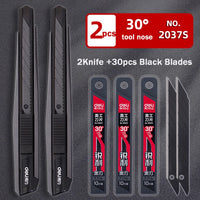 Deli Retractable Utility Knife ,Portable Box Cutter 30 Degree 9MM Metal Blade estilete profissional ferramenta Art Supplies нож