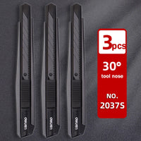 Deli Retractable Utility Knife ,Portable Box Cutter 30 Degree 9MM Metal Blade estilete profissional ferramenta Art Supplies нож