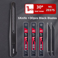 Deli Retractable Utility Knife ,Portable Box Cutter 30 Degree 9MM Metal Blade estilete profissional ferramenta Art Supplies нож