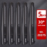 Deli Retractable Utility Knife ,Portable Box Cutter 30 Degree 9MM Metal Blade estilete profissional ferramenta Art Supplies нож