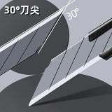 Deli Retractable Utility Knife ,Portable Box Cutter 30 Degree 9MM Metal Blade estilete profissional ferramenta Art Supplies нож