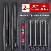 Deli Retractable Utility Knife ,Portable Box Cutter 30 Degree 9MM Metal Blade estilete profissional ferramenta Art Supplies нож