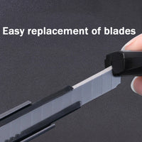 Deli Retractable Utility Knife ,Portable Box Cutter 30 Degree 9MM Metal Blade estilete profissional ferramenta Art Supplies нож