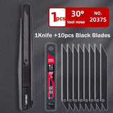 Deli Retractable Utility Knife ,Portable Box Cutter 30 Degree 9MM Metal Blade estilete profissional ferramenta Art Supplies нож