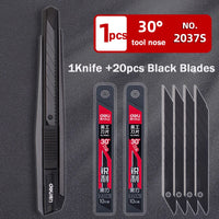 Deli Retractable Utility Knife ,Portable Box Cutter 30 Degree 9MM Metal Blade estilete profissional ferramenta Art Supplies нож