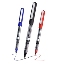 Deli RollerBall Pens,12 Pack Blue Black Fine Point Roller Ball Pen, 0.5mm Liquid Gel Ink Pen for Writing Journaling Taking Notes