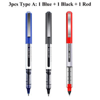 Deli Rollerball Blue Gel Pens, 0.5mm Liquid Ink Rolling Ball Quick Drying Pen for Writing, Journaling, Notes Taking