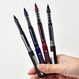 Deli Rollerball Blue Gel Pens, 0.5mm Liquid Ink Rolling Ball Quick Drying Pen for Writing, Journaling, Notes Taking