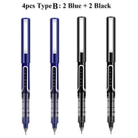 Deli Rollerball Blue Gel Pens, 0.5mm Liquid Ink Rolling Ball Quick Drying Pen for Writing, Journaling, Notes Taking
