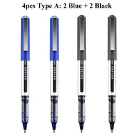 Deli Rollerball Blue Gel Pens, 0.5mm Liquid Ink Rolling Ball Quick Drying Pen for Writing, Journaling, Notes Taking