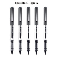 Deli Rollerball Blue Gel Pens, 0.5mm Liquid Ink Rolling Ball Quick Drying Pen for Writing, Journaling, Notes Taking