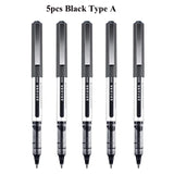 Deli Rollerball Blue Gel Pens, 0.5mm Liquid Ink Rolling Ball Quick Drying Pen for Writing, Journaling, Notes Taking