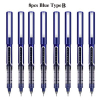 Deli Rollerball Blue Gel Pens, 0.5mm Liquid Ink Rolling Ball Quick Drying Pen for Writing, Journaling, Notes Taking