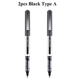 Deli Rollerball Blue Gel Pens, 0.5mm Liquid Ink Rolling Ball Quick Drying Pen for Writing, Journaling, Notes Taking