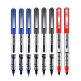 Deli Rollerball Blue Gel Pens, 0.5mm Liquid Ink Rolling Ball Quick Drying Pen for Writing, Journaling, Notes Taking
