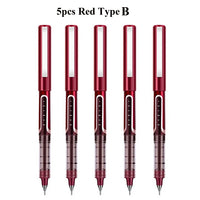 Deli Rollerball Blue Gel Pens, 0.5mm Liquid Ink Rolling Ball Quick Drying Pen for Writing, Journaling, Notes Taking